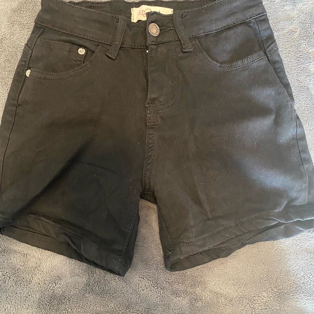 Christian Louboutin Black Jean Shorts Mid-Length Design